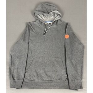 Alpine Design Hoodie Mens M Gray Pullover Fleece Logo Patch Outdoor Sweatshirt